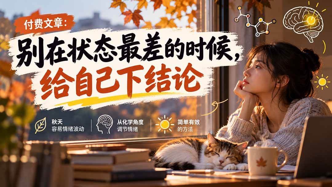 (9.30)【无水印】某付费文章：别在状态最差的时候，给自己下结论
